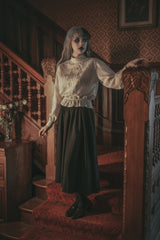 white peplum gothic blouse