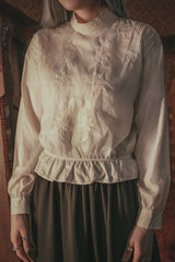 high collar gothic blouse