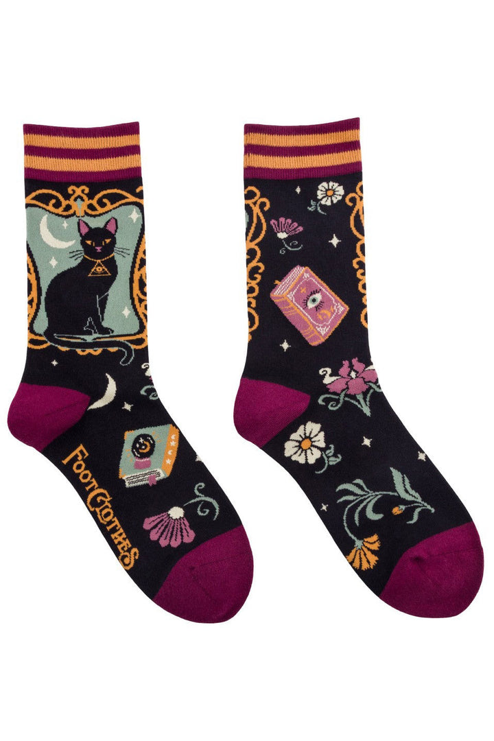 witchy novelty dark academia socks