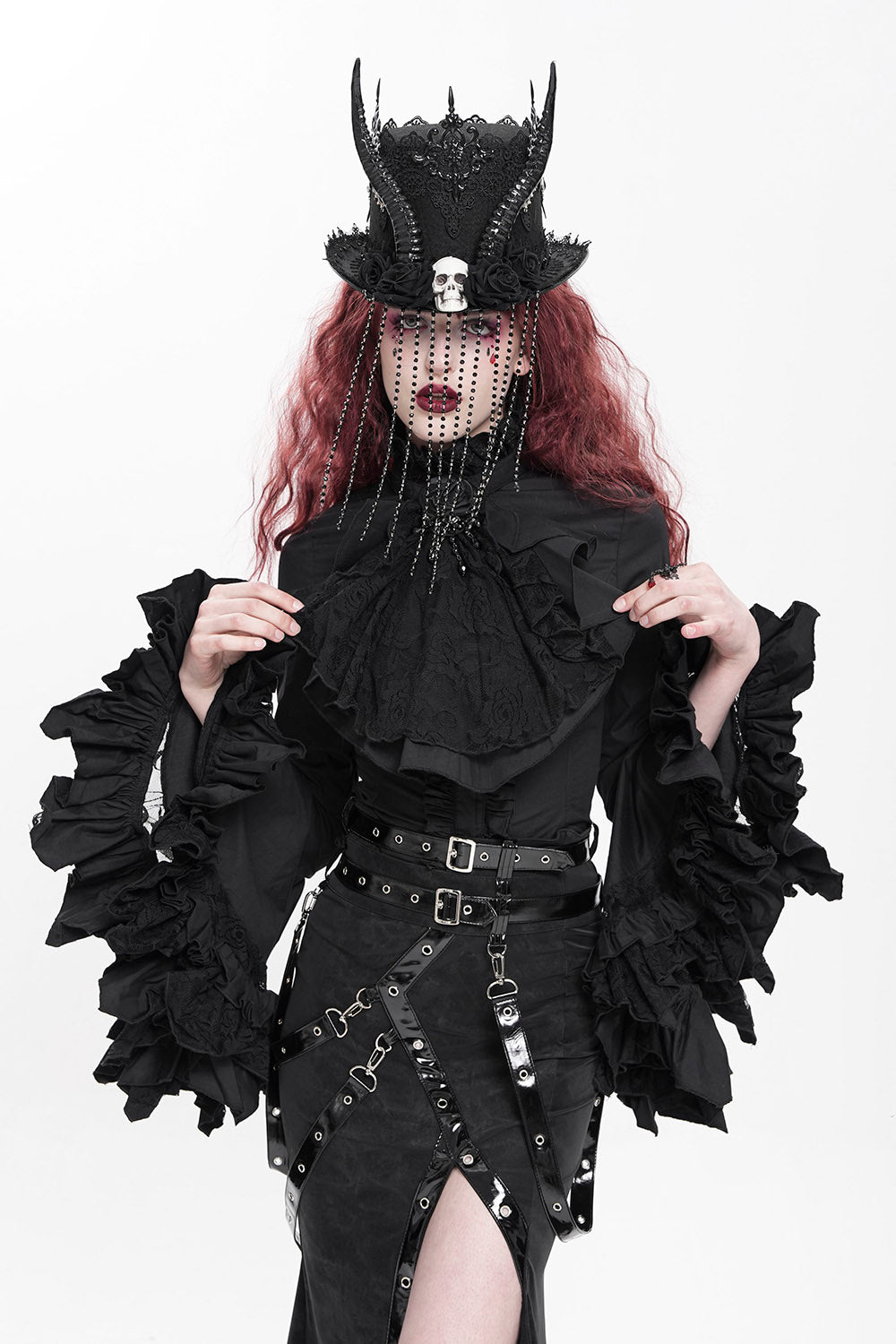 womens witchy tattered top by devil fashion