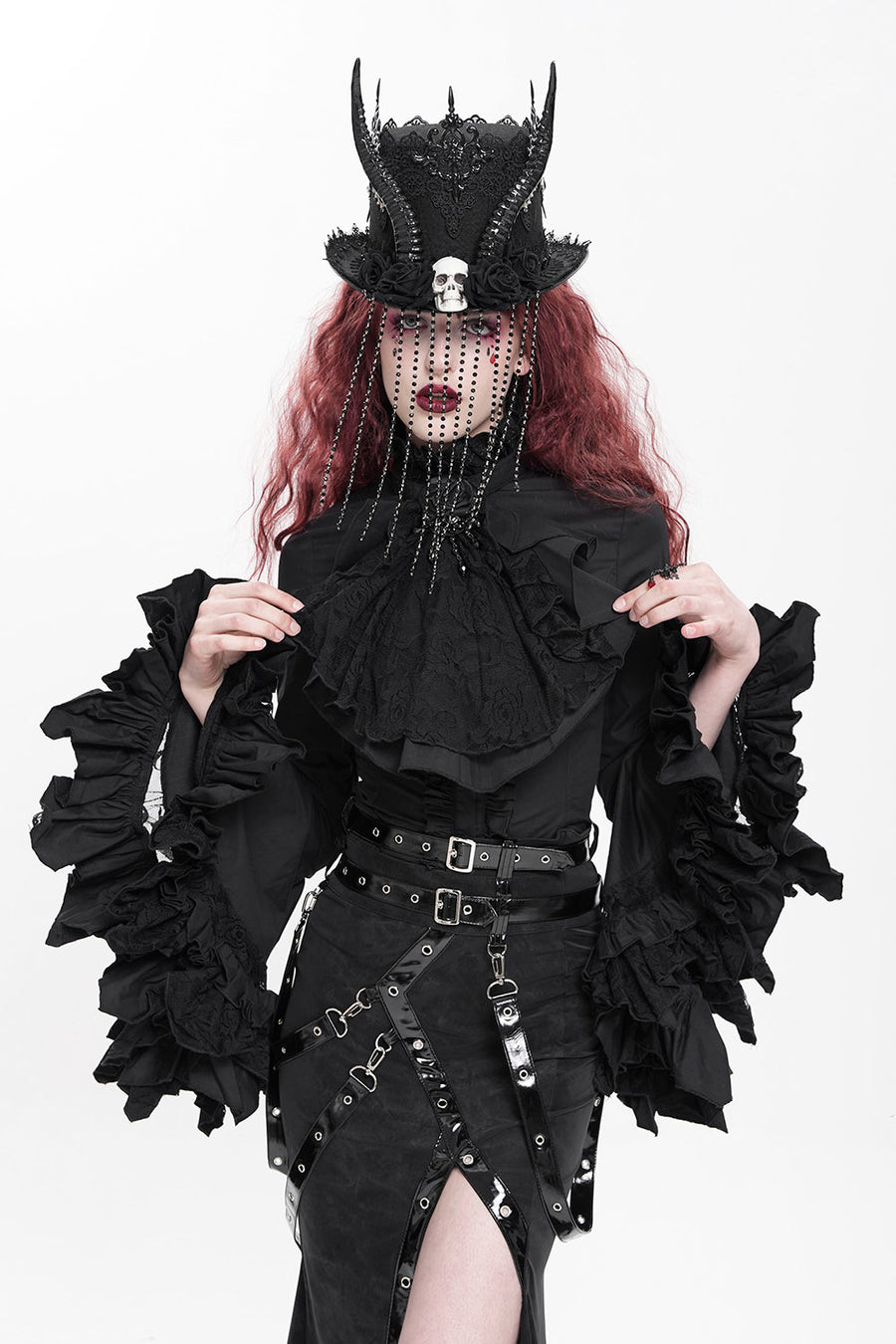 womens witchy tattered top by devil fashion