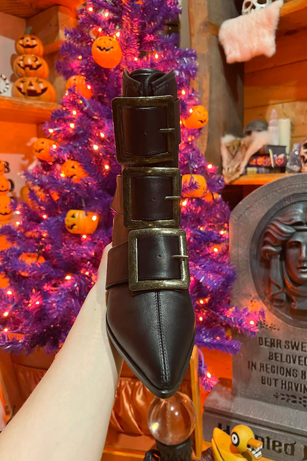 spooky witchy salem boots