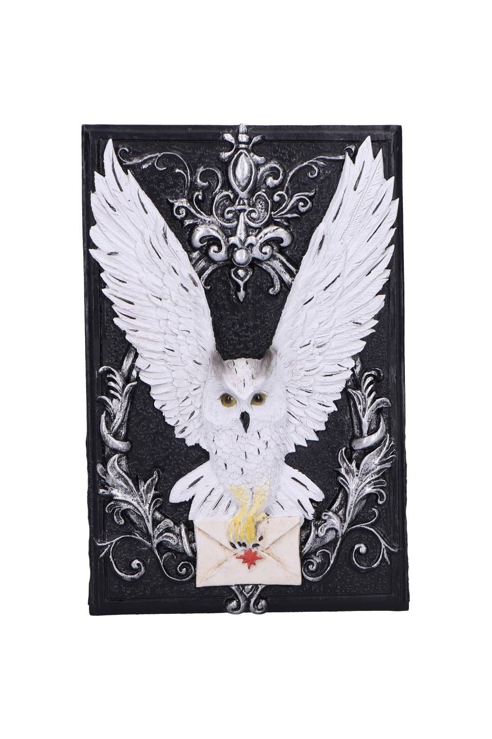 white snow owl trinket storage box 