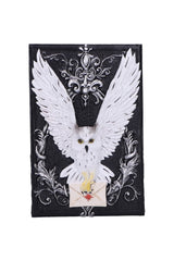 white snow owl trinket storage box 