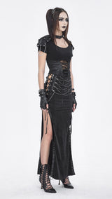 grunge gothic long skirt