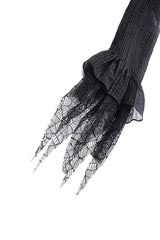 witchy tattered sleeve long sleeve gown