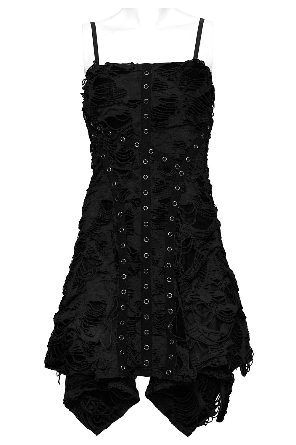 asymmetric hem gothic dress