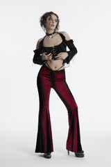 boho gothic velvet pants