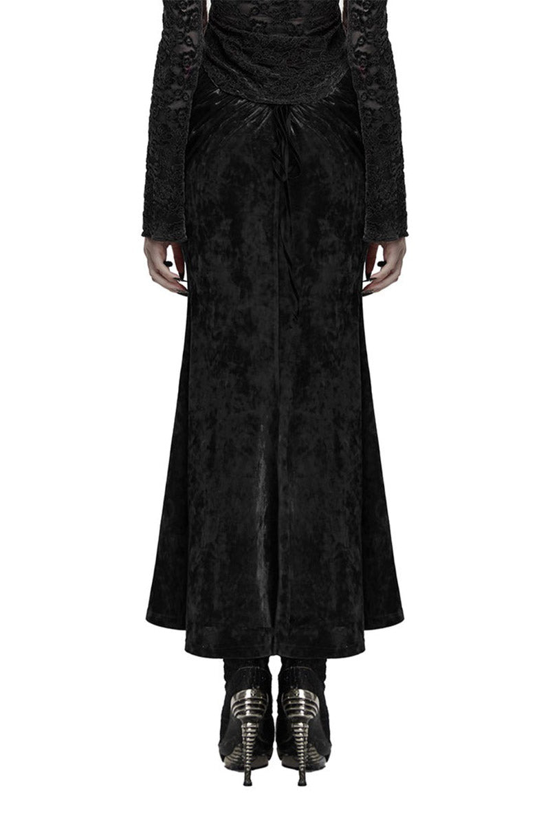 ruched lace-up mermaidtail skirt