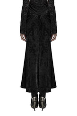 ruched lace-up mermaidtail skirt