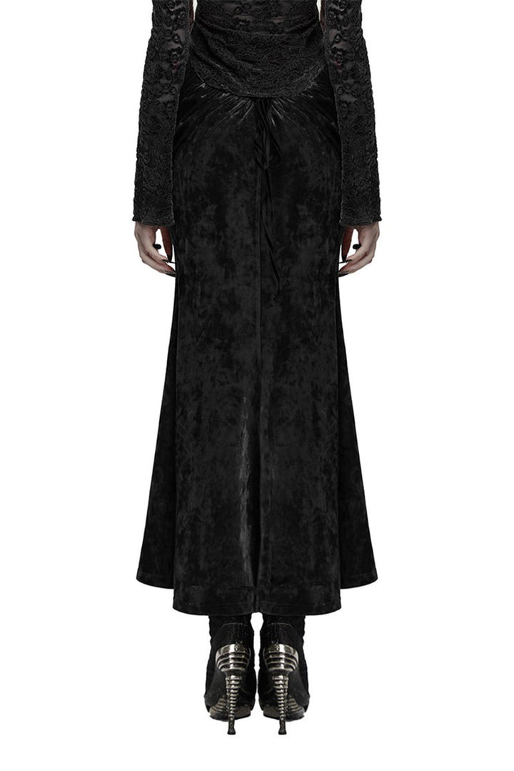 ruched lace-up mermaidtail skirt