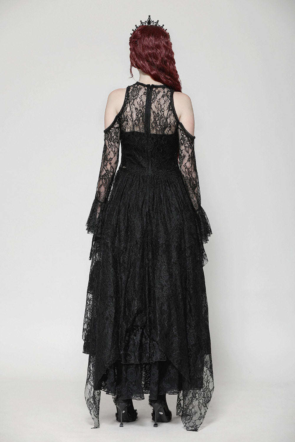 cold shoulder lace gothic dress by dark in love