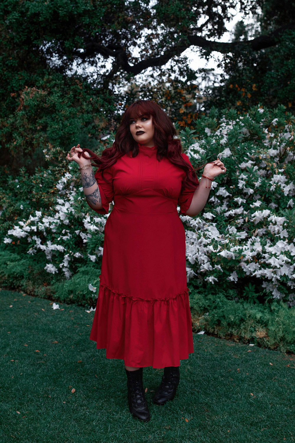 red dress with pockets