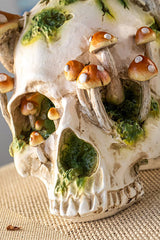 gothic skull and mushroom decoration for gothic decorating 