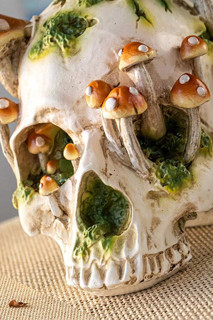 gothic skull and mushroom decoration for gothic decorating 