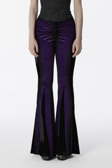 dark deep purple velvet bell bottoms 
