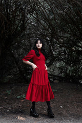 red gothic valentines day dress