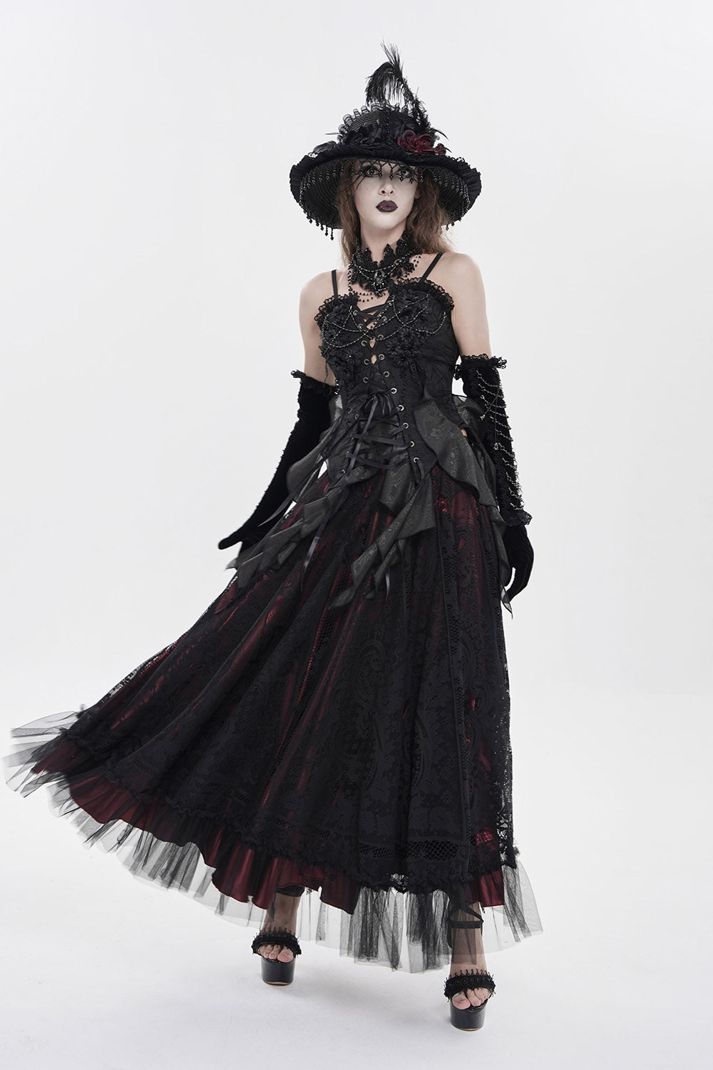 dark siren mermaid  asymmetric top 