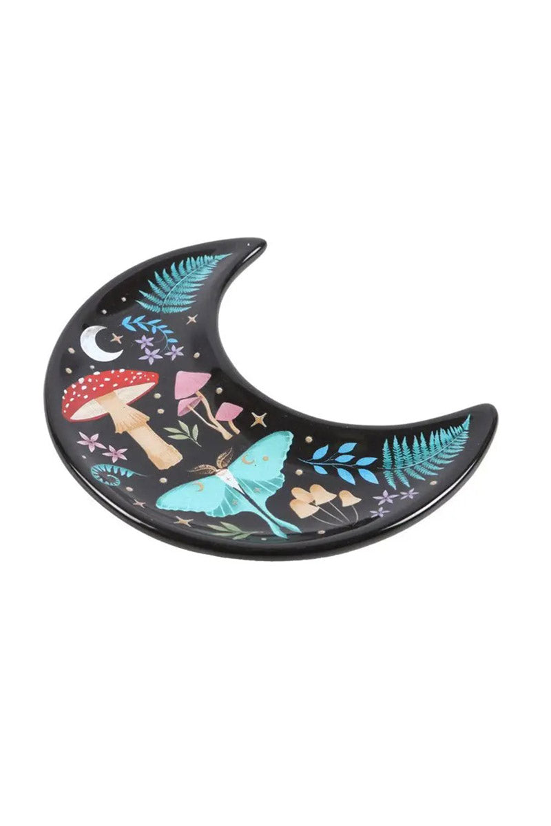 witchy fern moon trinket tray for jewelry and coins