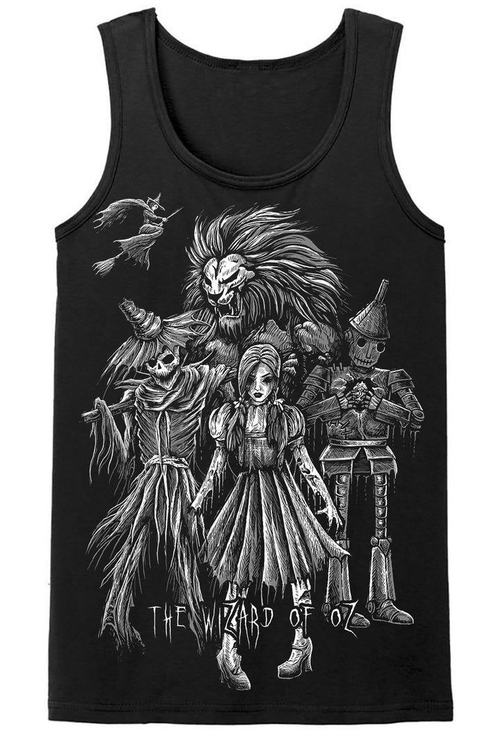 horror gothic wizard of oz tank top