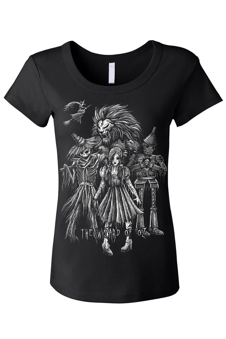 womens horror gothic wizard of oz tshirt