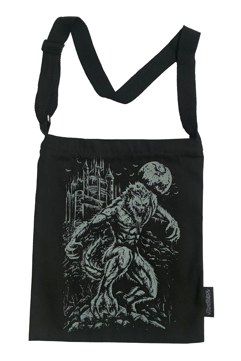 horror werewolf tote bag