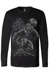 werewolf, gothic castle, and full moon werewolf shirt 