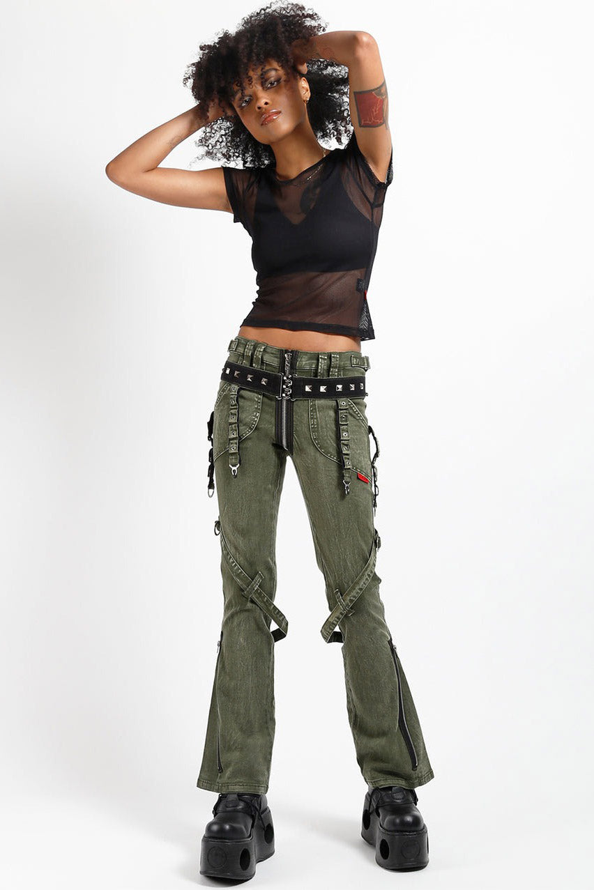 womens army green pants