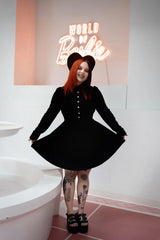 womens little black goth dress