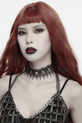 Punk Rave Women's Gothic Cross Lace Choker