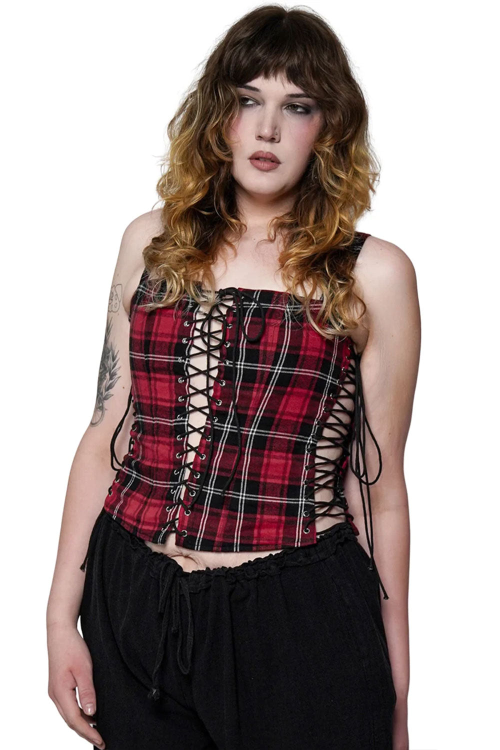 Ramona Corset womens top available in plus sizes from Forest Ink