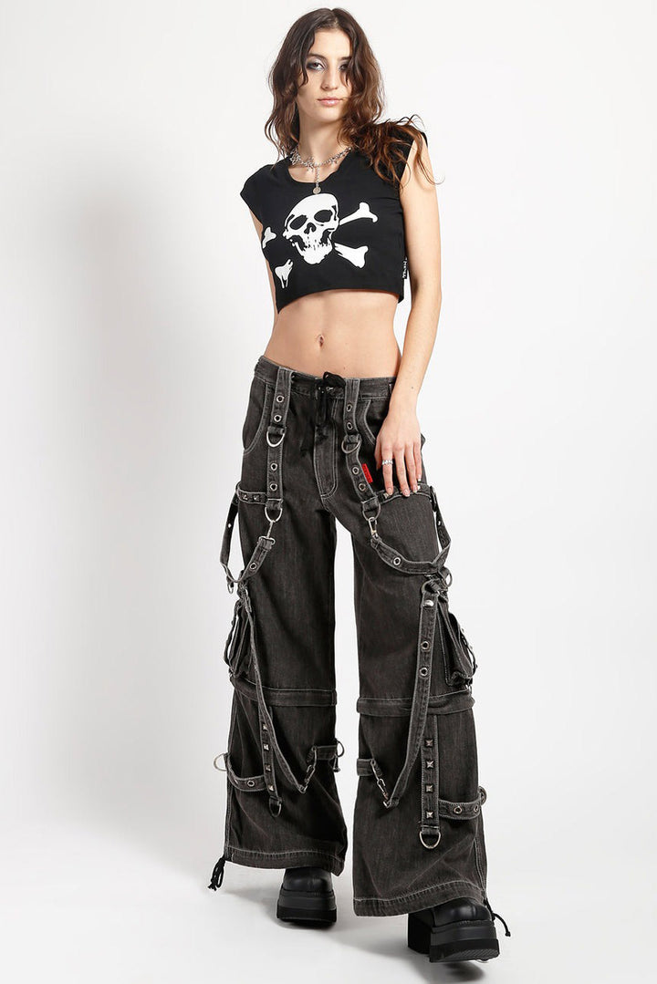 womens low waisted baggy punk jeans