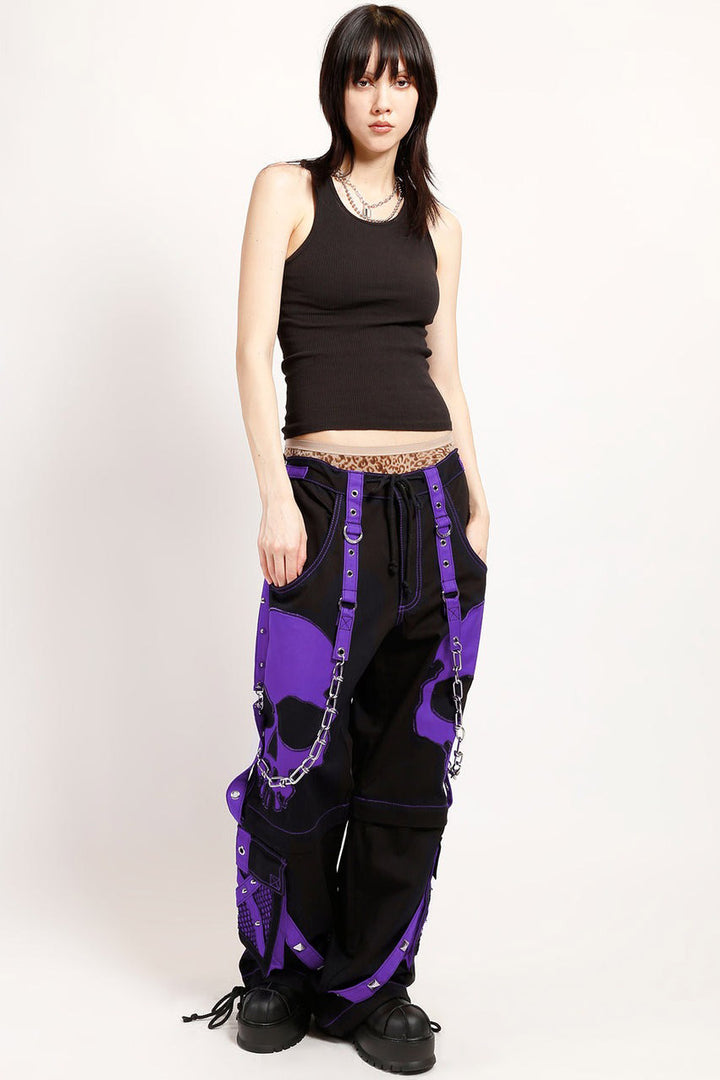 womens baggy gothic black pants with deep pockets