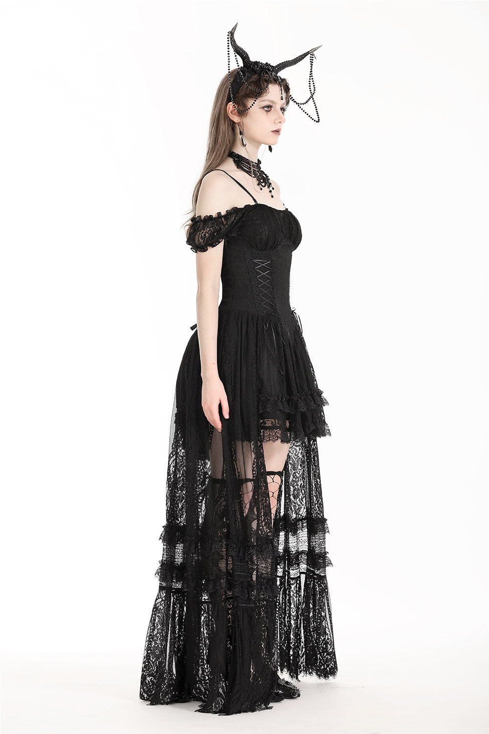 Ossuary Off-the-Shoulder Gothic Gown