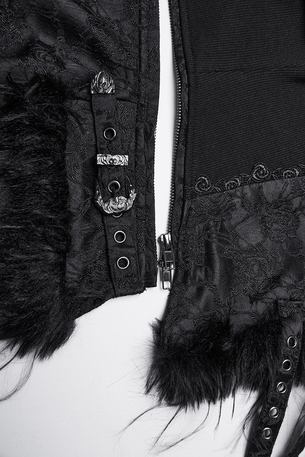 womens embroidered romantic goth vest