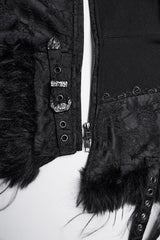 womens embroidered romantic goth vest