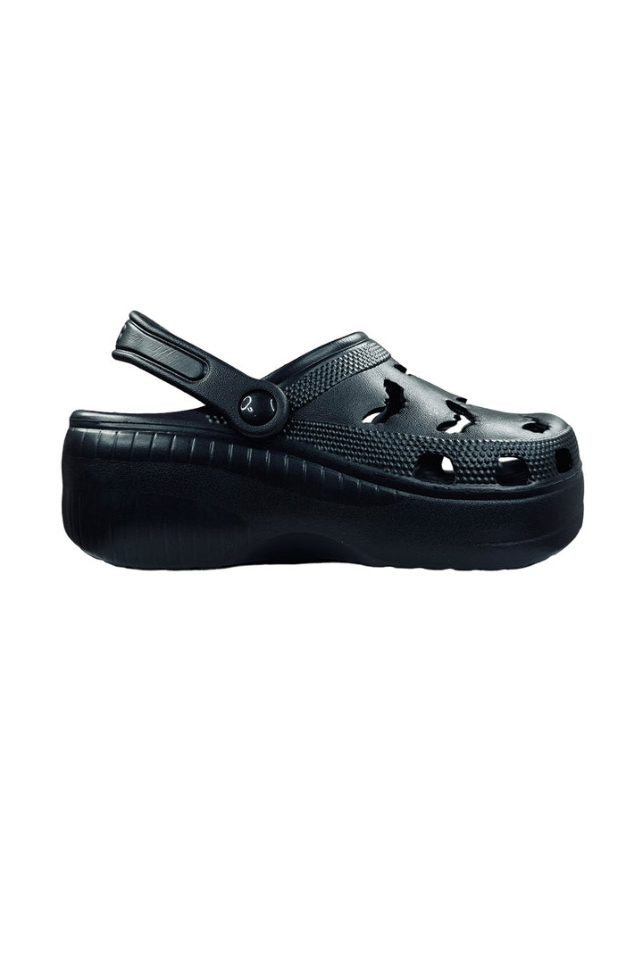 black rubber bat sandals