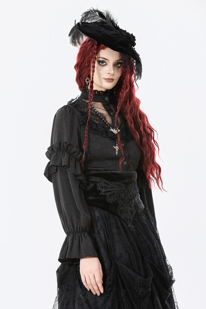 long sleeve gothic blouse