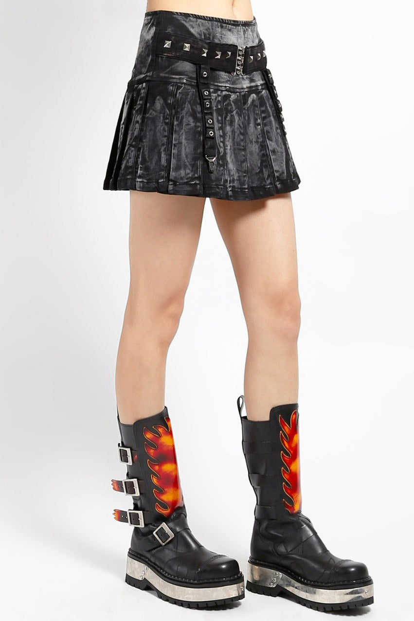 Tripp NYC Peace Pleated Skirt [Black] – VampireFreaks