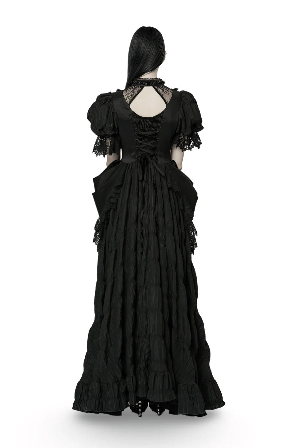 womens puffed sleeve gothic gown