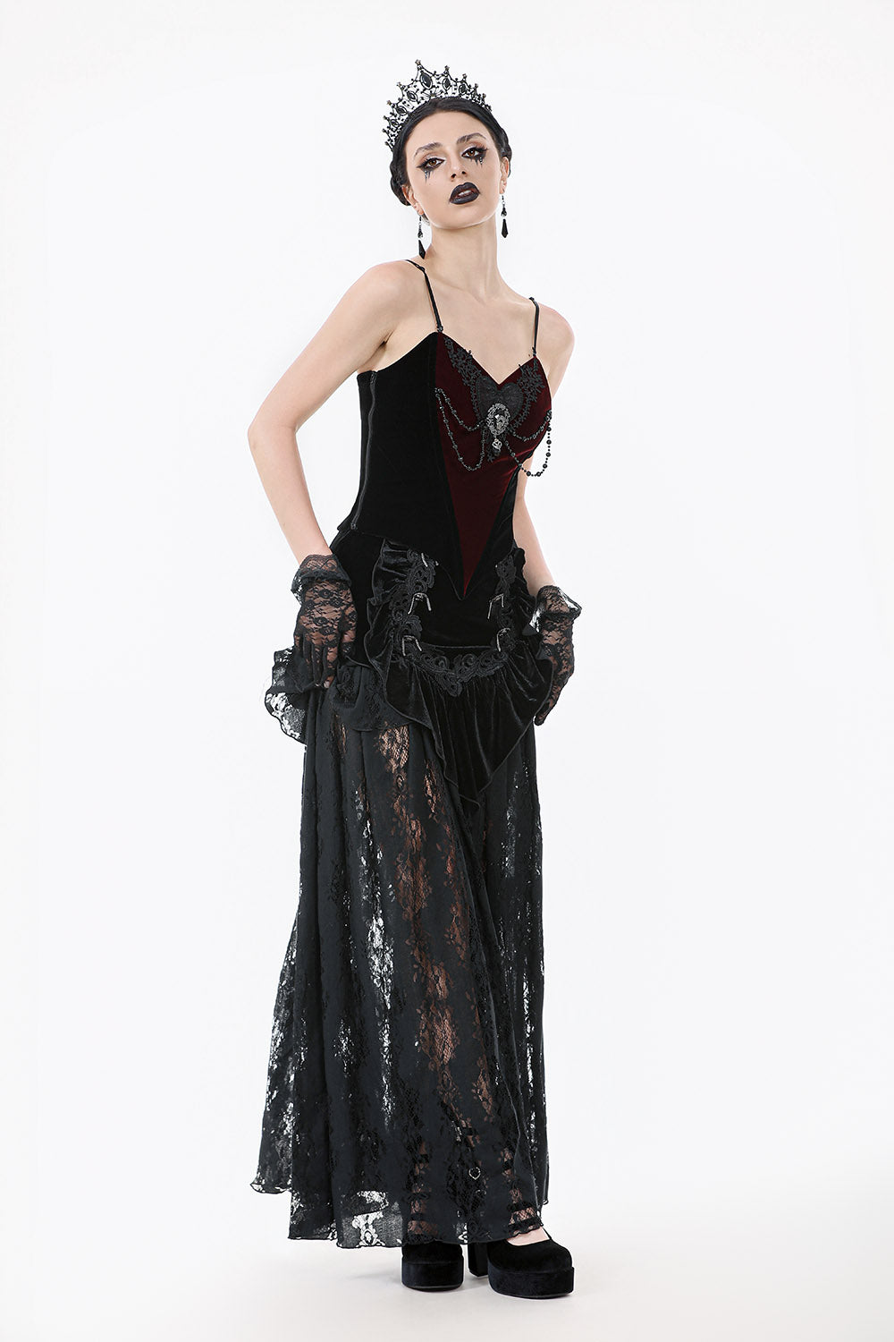 romantic goth coquette tank top