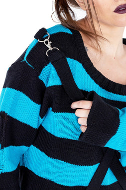 Oriana Jumper Sweater [Black/Blue]