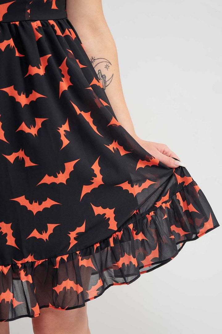 womens bat pattern dress