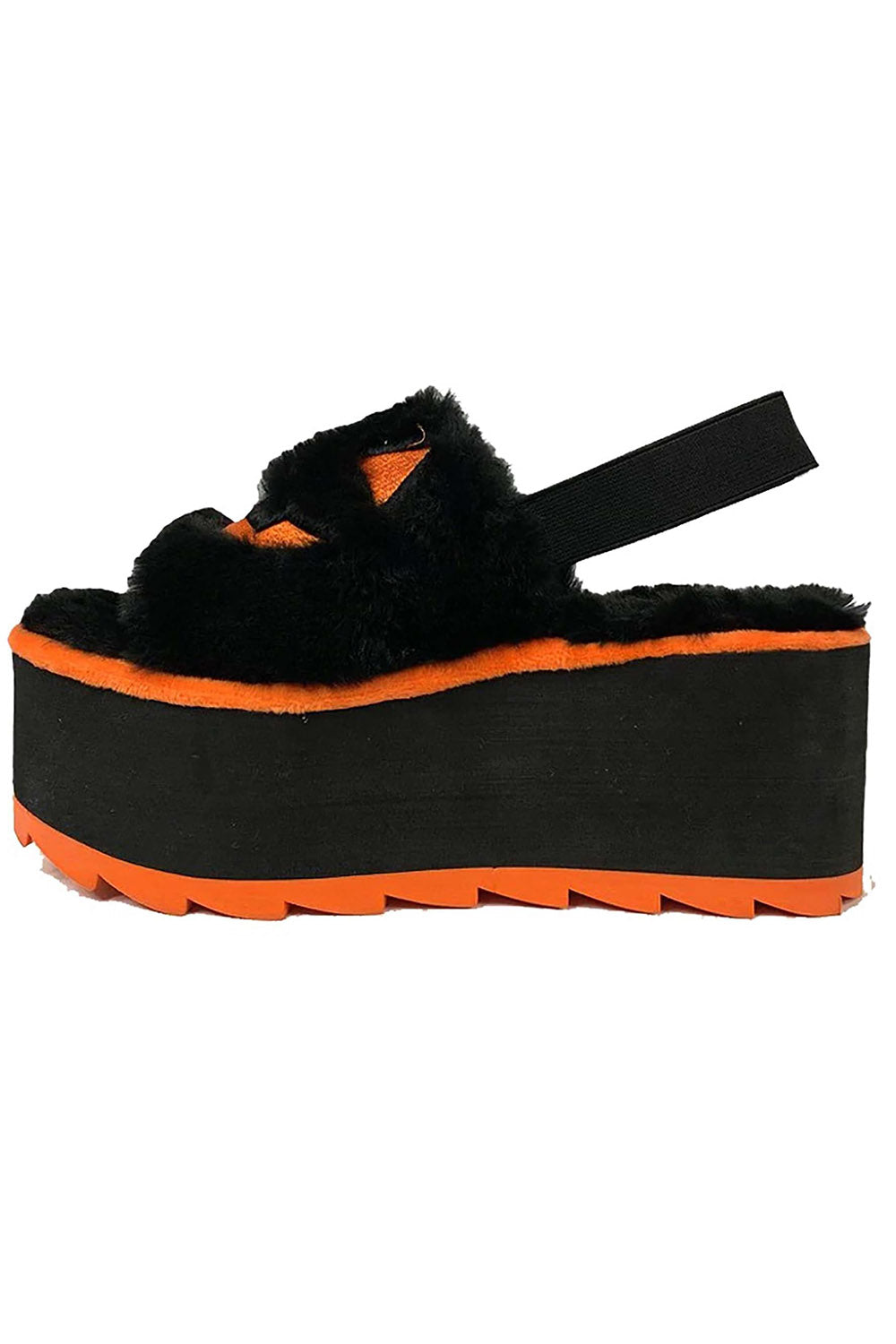 Lilly Jack Platform Slides [BLACK/ORANGE]