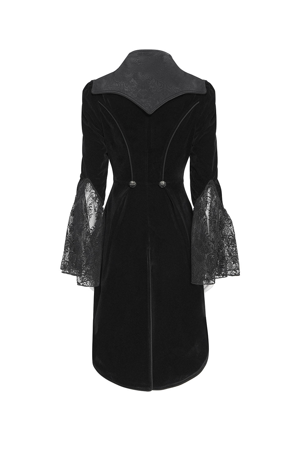 womens button up black vampire goth jacket