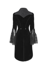 womens button up black vampire goth jacket