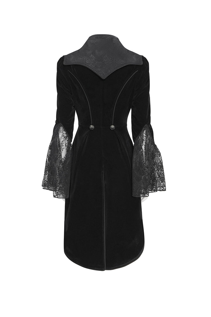 womens button up black vampire goth jacket