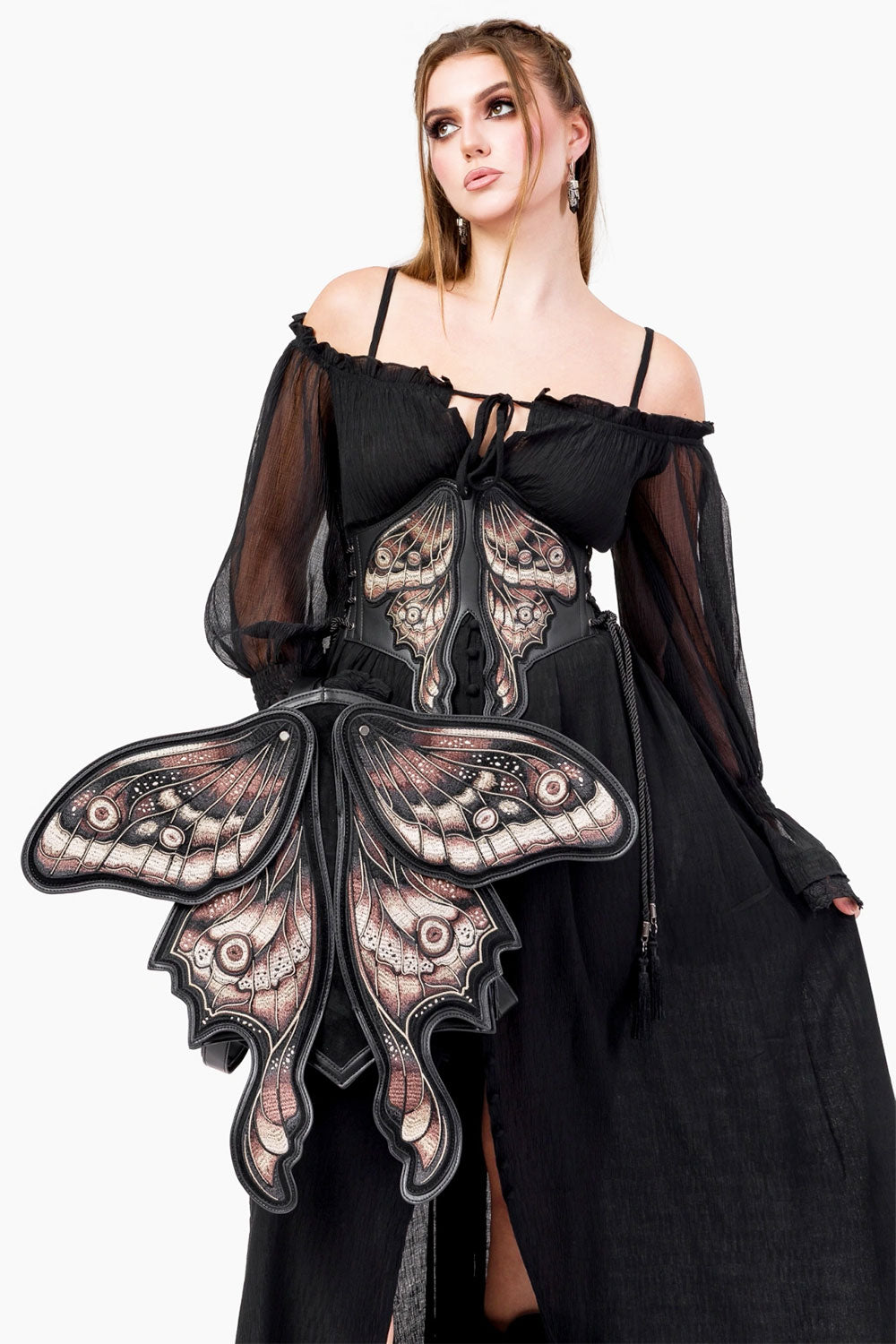 Goth moth bag accessory