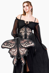 Goth moth bag accessory