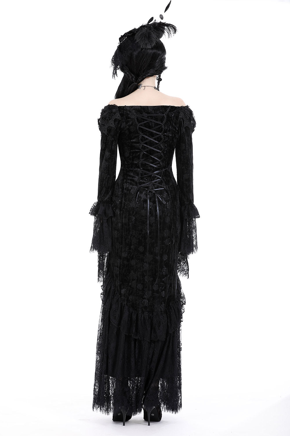 ruffled gothic gown